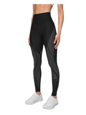 Lululemon Mapped Out High Rise 28’ Tight in Black/Glacier Gray Size 4